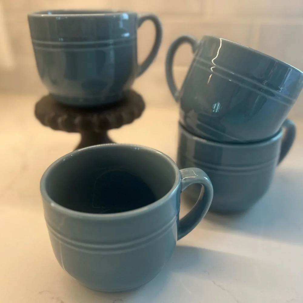Threshold Blue Ceramic Mug Set of 4. - Picture 10 of 10